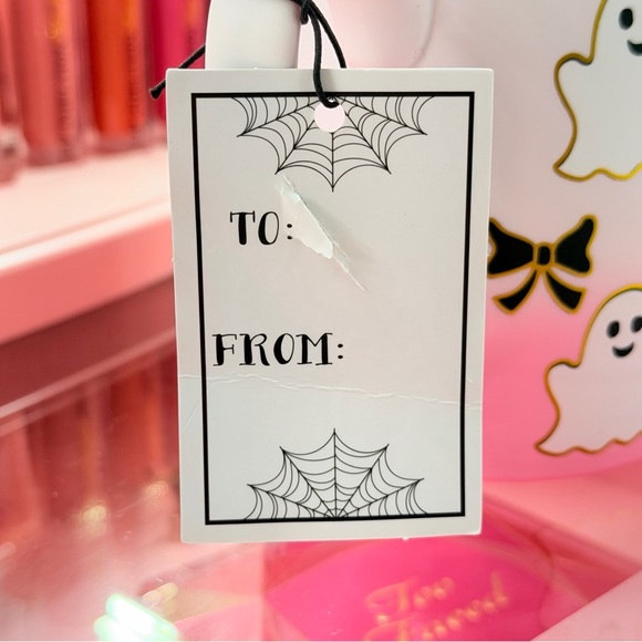 Ghosts & Bows Coquette Matte Pink Coffee Cup Halloween Mug Girly Ghosts - Picture 3 of 3